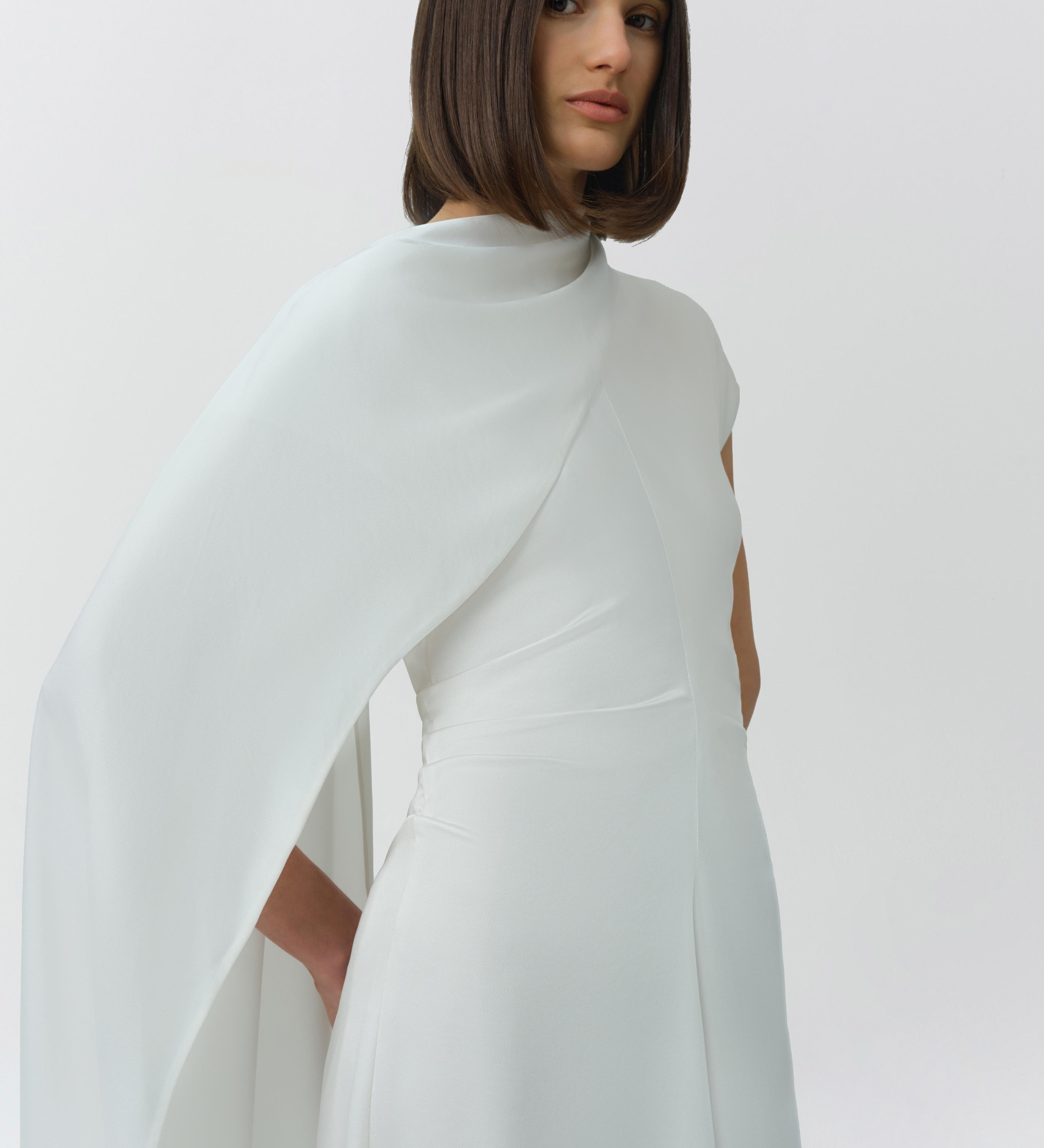 Simkhai - Jacka Satin Cape Midi Dress
