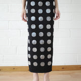 Conner Ives - The Mother of Pearl Paillette Maxi Skirt - Black
