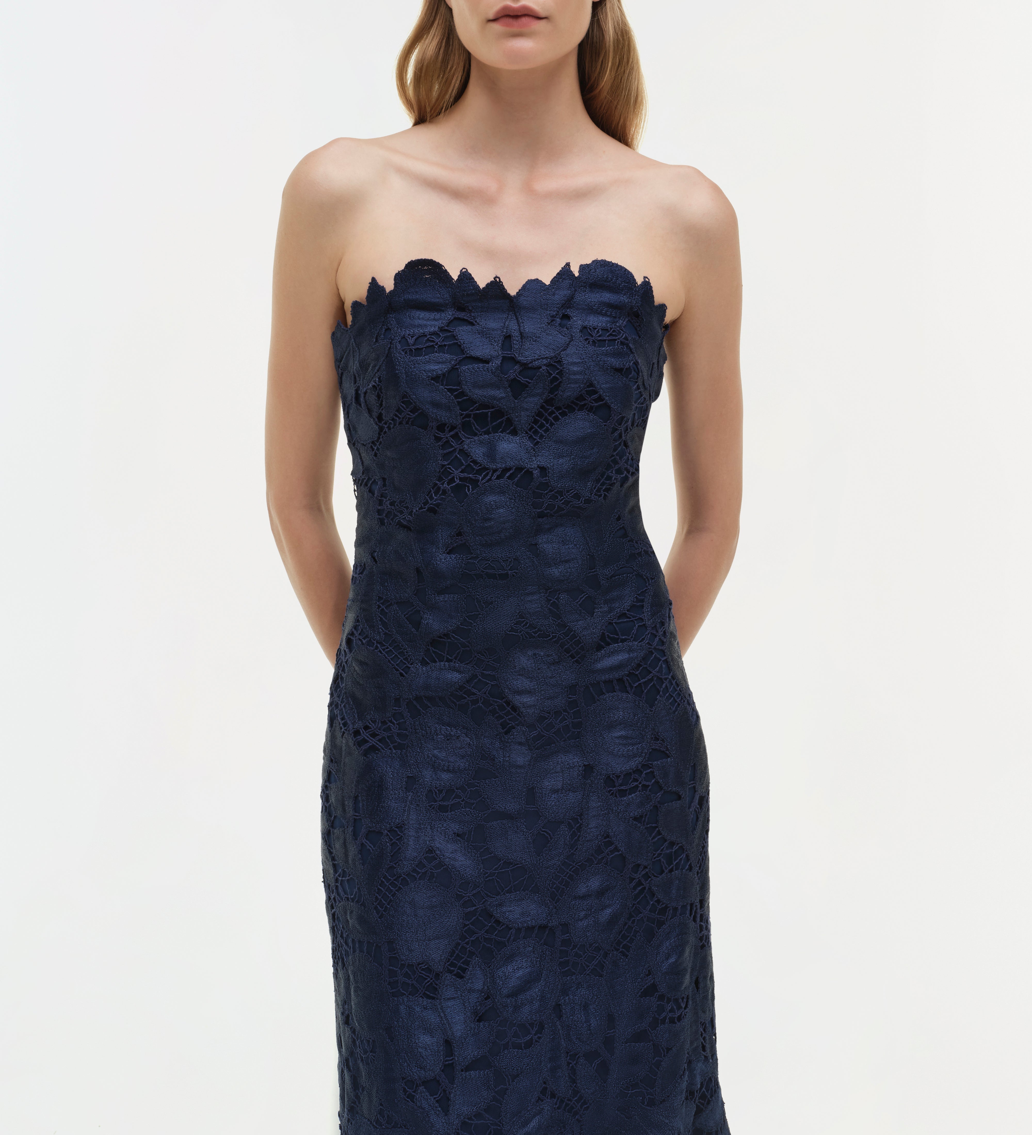 Simkhai - Valletta Strapless Embroidered Dress