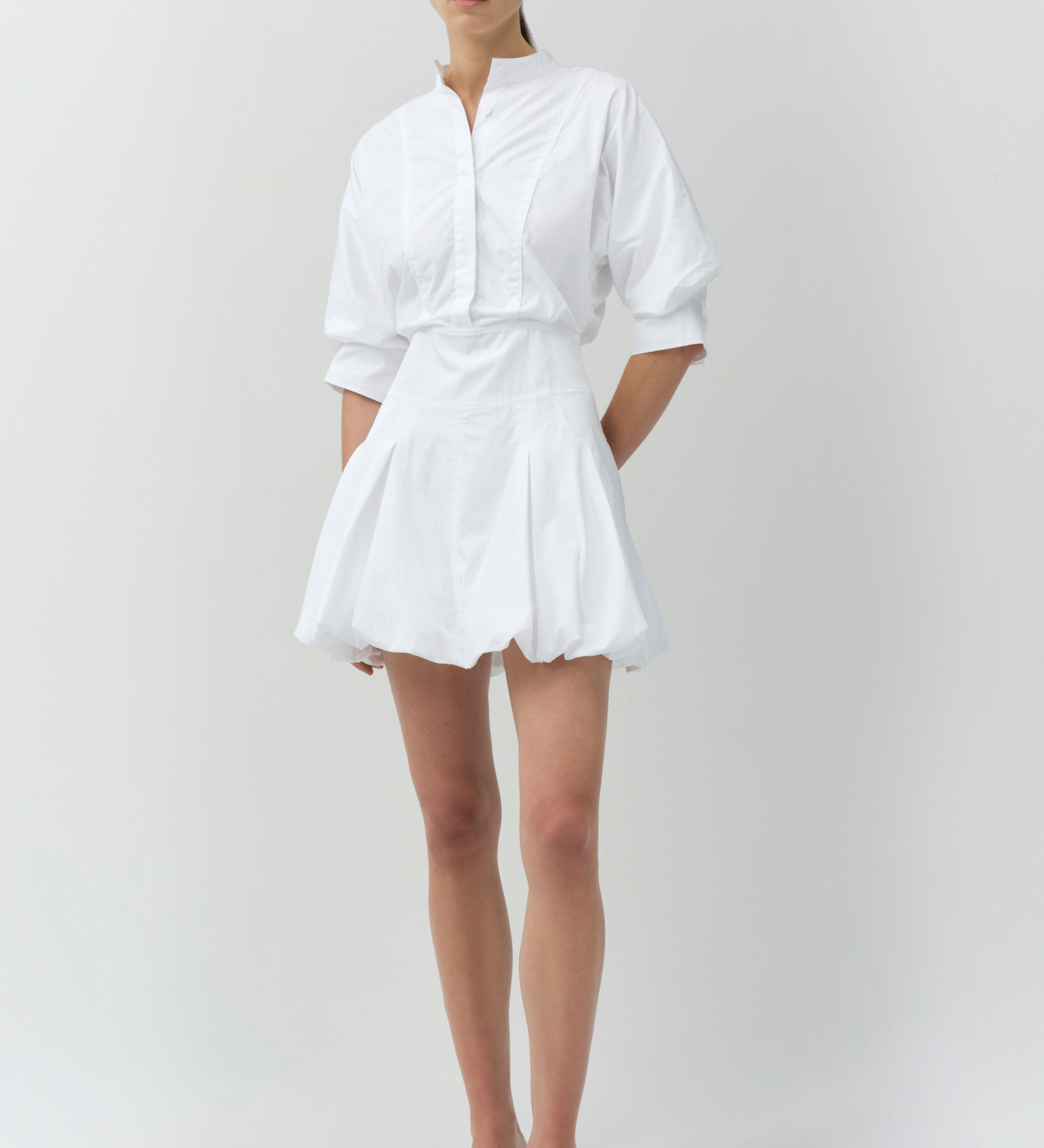 Simkhai - Effie Cotton Bubble Mini Dress