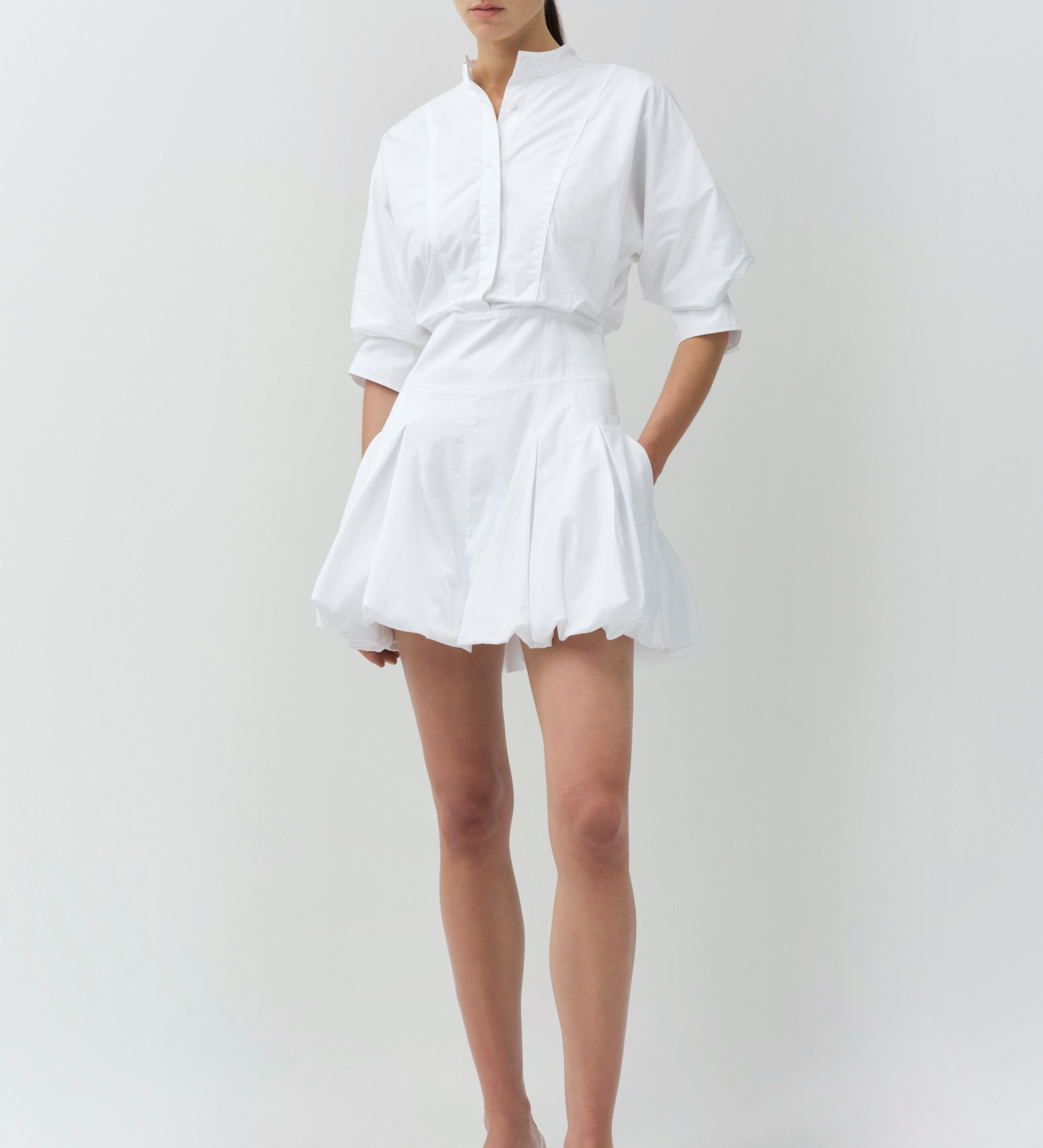 Simkhai - Effie Cotton Bubble Mini Dress