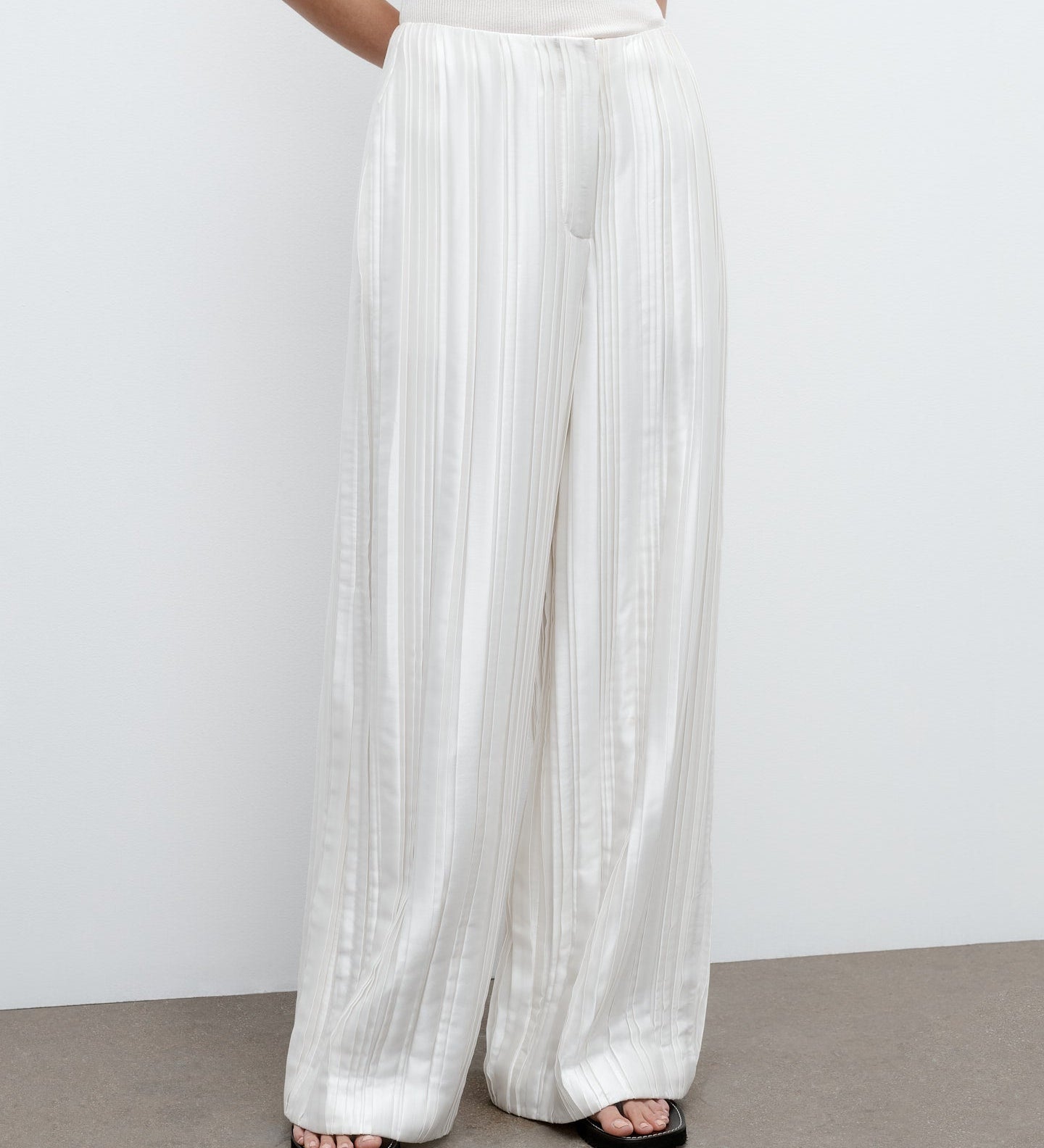TWP - High Waisted Trouser in Crushed Silk Charmeuse