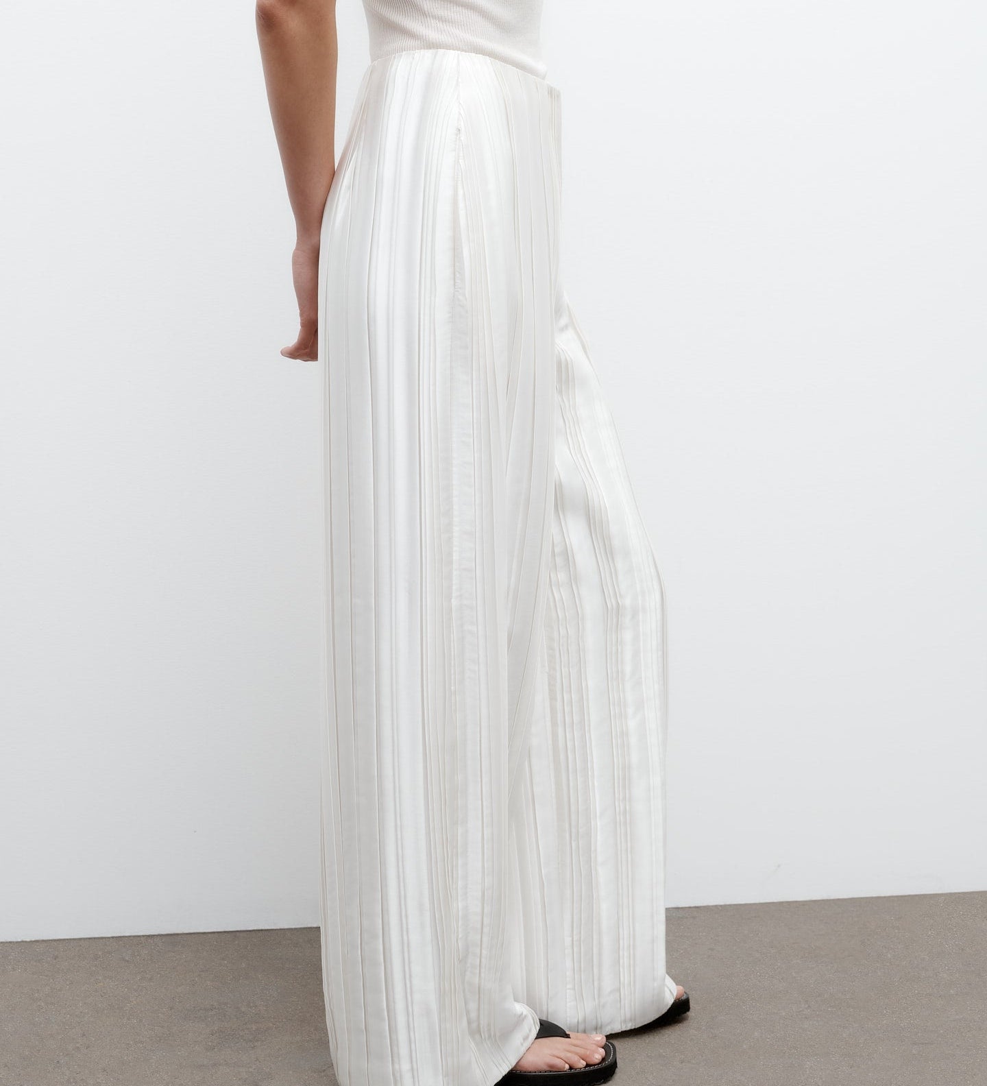 TWP - High Waisted Trouser in Crushed Silk Charmeuse