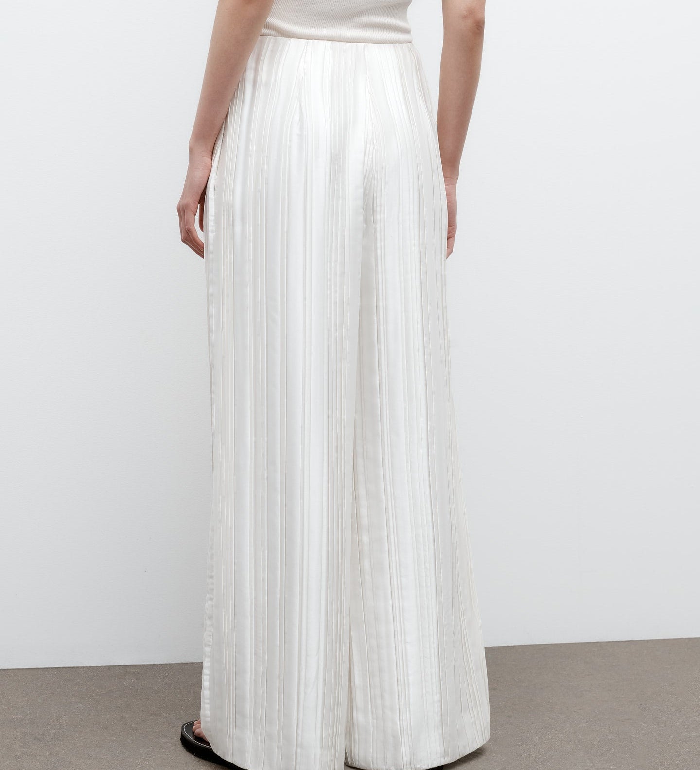 TWP - High Waisted Trouser in Crushed Silk Charmeuse