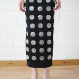Conner Ives - The Mother of Pearl Paillette Maxi Skirt - Black