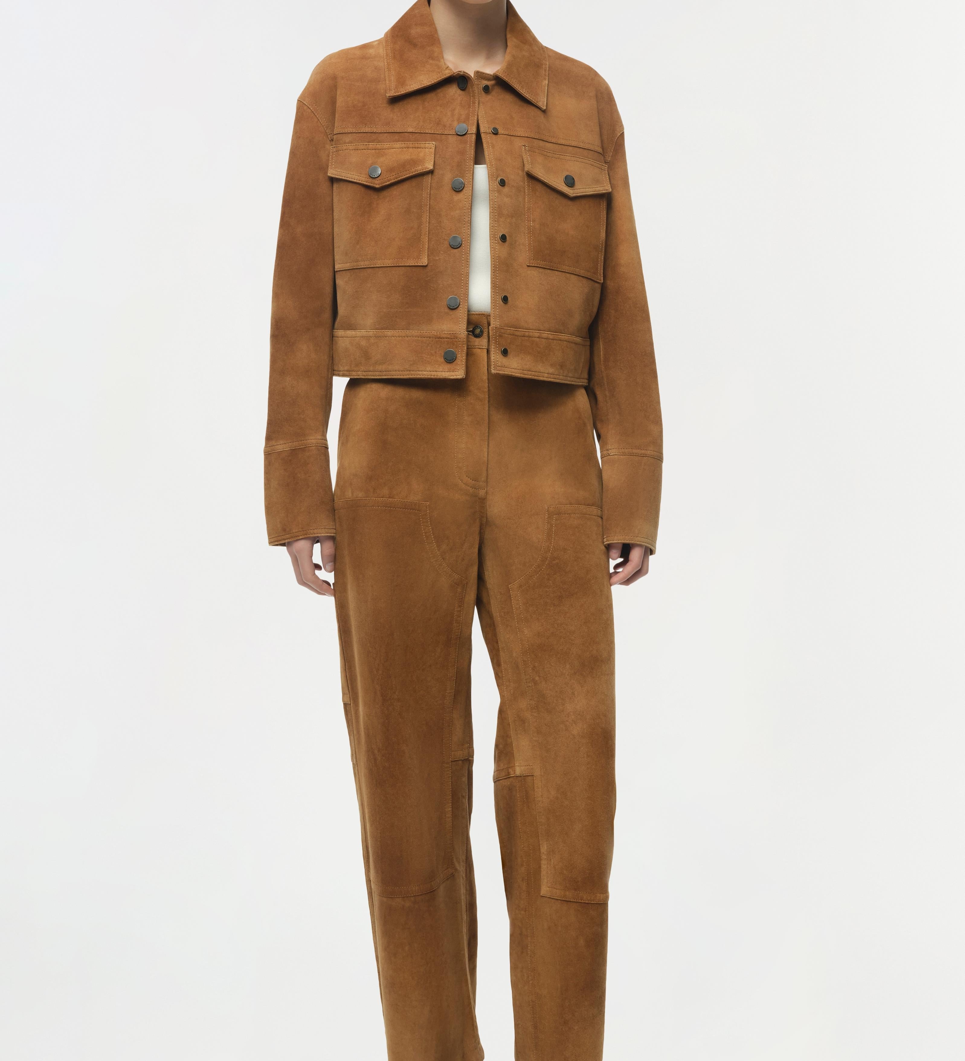 Simkhai - Bates Suede Straight Leg Pant