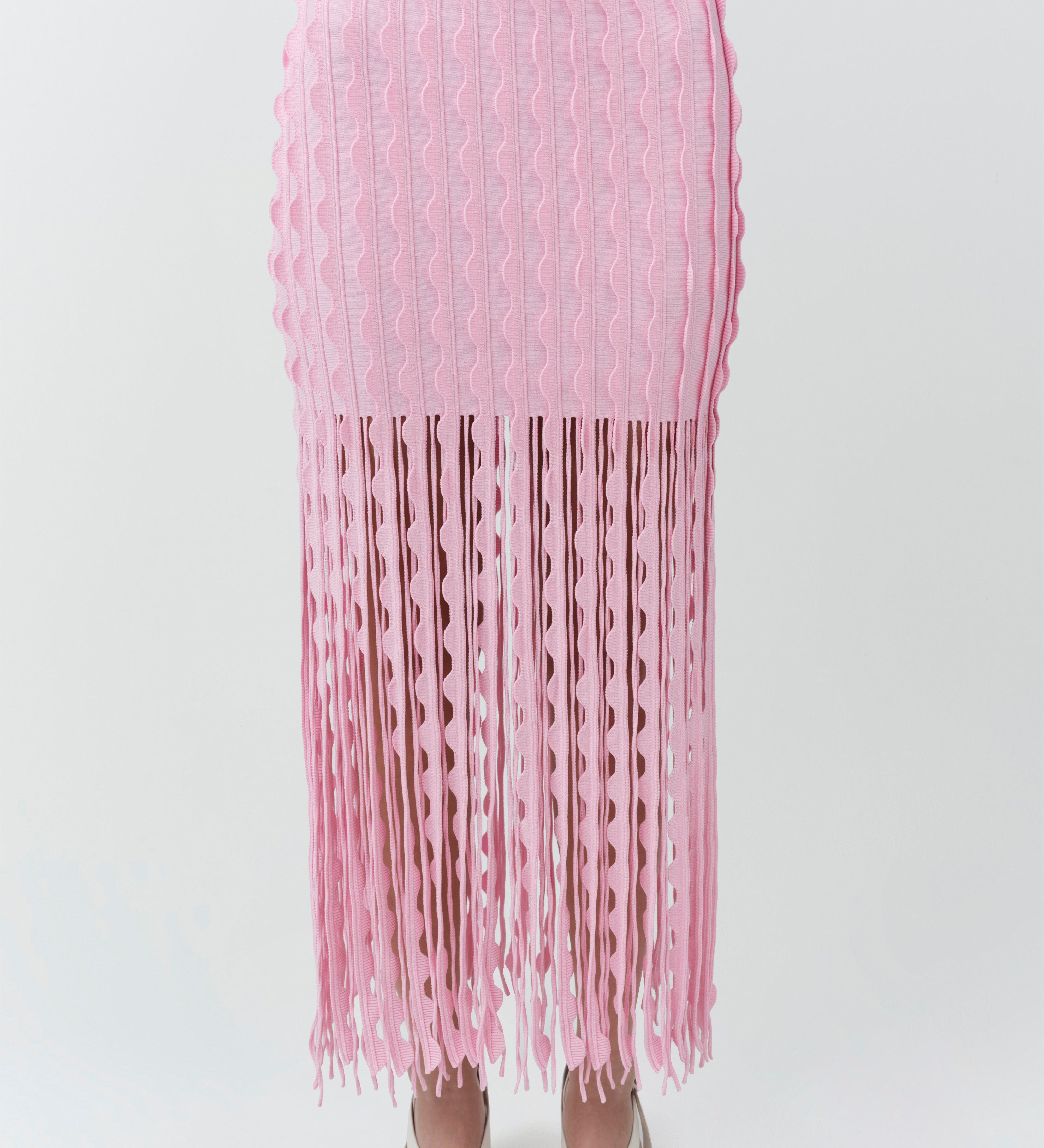 Simkhai - Brionne Scalloped Knit Midi Dress