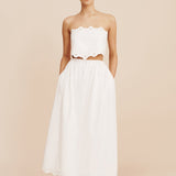 Posse - ANTOINETTE TIE TOP - VINTAGE WHITE