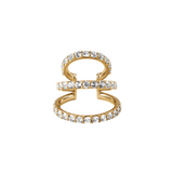 Dorsey - Pavé Triple Ear Cuff, Gold