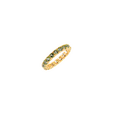 Dorsey - ROUND CUT ETERNITY BAND, LAB LIGHT GREEN SPINEL, GOLD