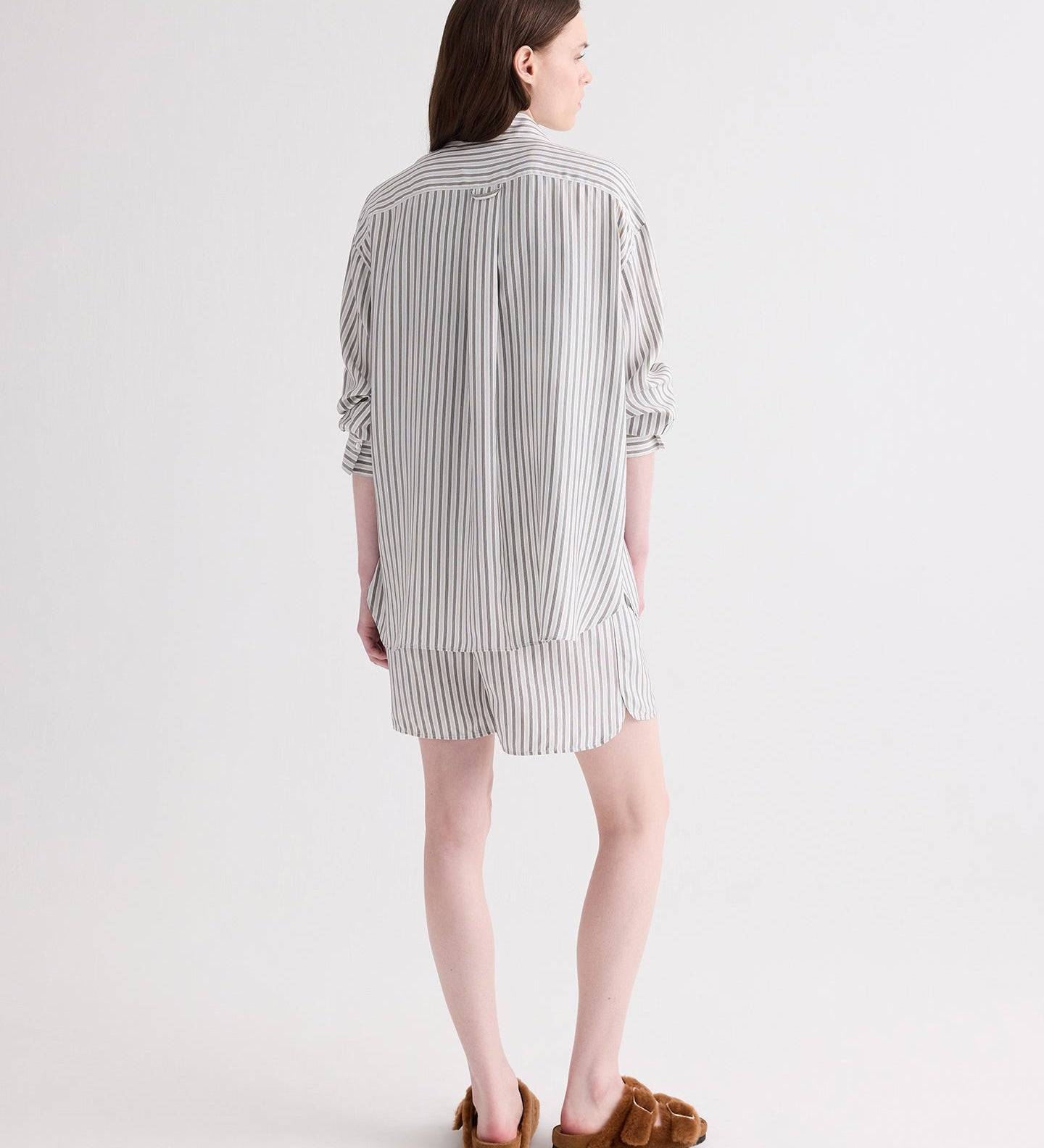 TWP - Big Joe Shirt in Evening Stripe on Silk