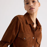 TWP - Leather Travelin' Soldier Top in Featherweight Suede