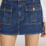 FRAME - The Mini Denim Utility Skirt