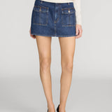 FRAME - The Mini Denim Utility Skirt