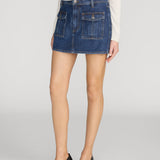 FRAME - The Mini Denim Utility Skirt