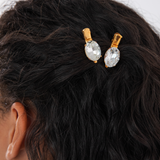 Jennifer Behr - Kara Hair Clips -- Crystal Antique Gold