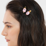 Jennifer Behr - Kara Hair Clips -- Rose