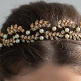 Jennifer Behr - Delilah Tiara -- Crystal Antique Gold