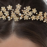 Jennifer Behr - Meadow Tiara -- Crystal Antique Gold