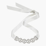 Jennifer Behr - Lavinia Ribbon Tie -- Crystal Cream
