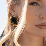 Jennifer Behr x Leonie Hanne Belle Stud Earrings -- Jet