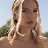 Jennifer Behr x Leonie Hanne Belle Stud Earrings -- Jet