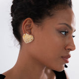 Jennifer Behr - Christa Earrings -- Crystal Antique Gold