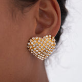 Jennifer Behr - Christa Earrings -- Crystal Antique Gold