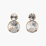 Jennifer Behr - Myrla Earrings -- Crystal Antique Gold