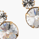Jennifer Behr - Myrla Earrings -- Crystal Antique Gold