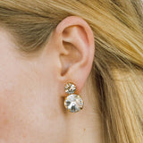 Jennifer Behr - Myrla Earrings -- Crystal Antique Gold