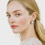 Jennifer Behr - Myrla Earrings -- Crystal Antique Gold