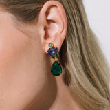 Jennifer Behr - Catherine Earrings -- Peacock