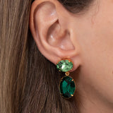 Jennifer Behr - Lenora Earrings -- Emerald