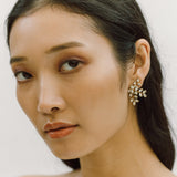 Jennifer Behr - Viniette Earrings -- Crystal Antique Gold