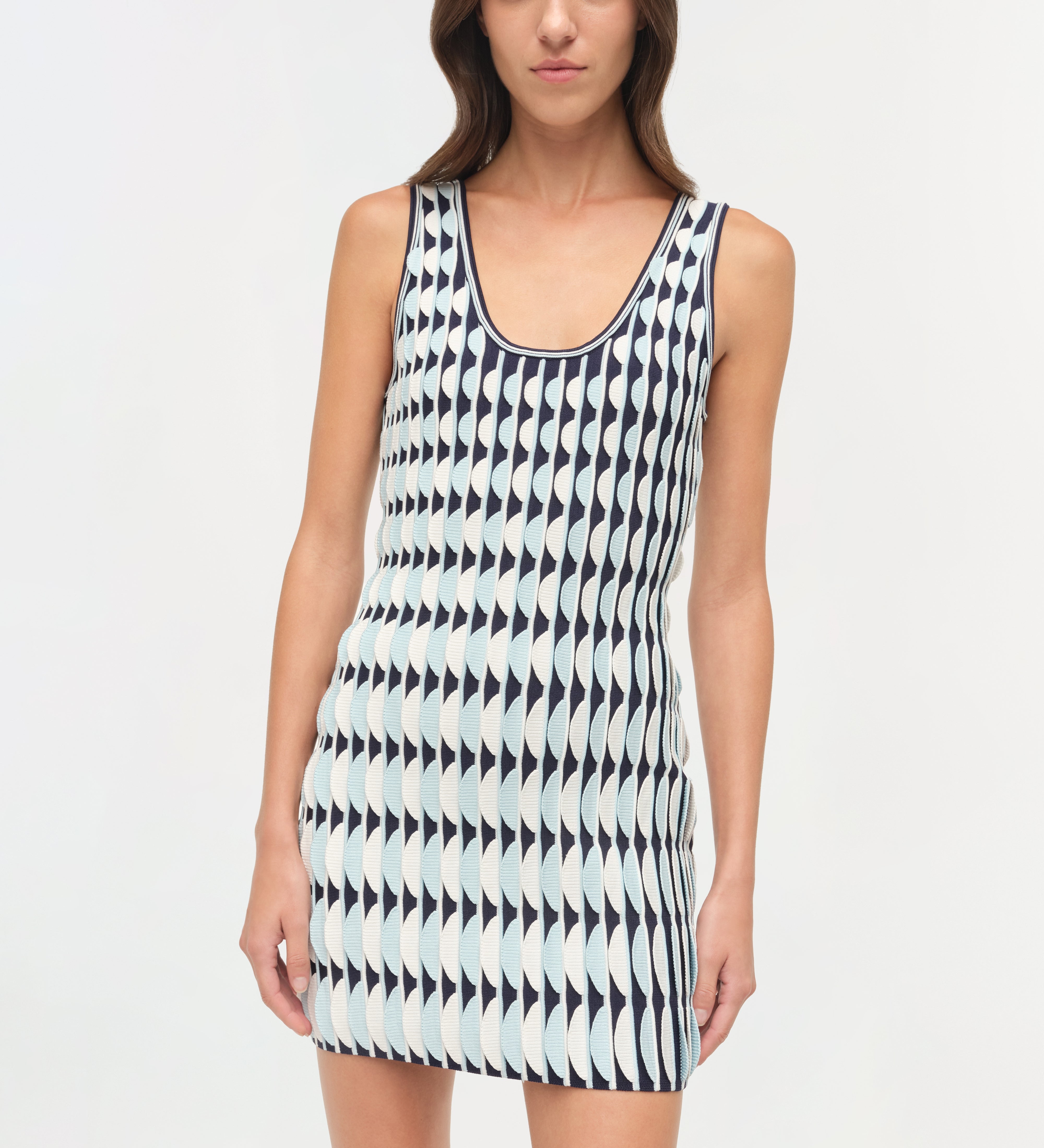 Simkhai - Lorien Scalloped Knit Mini Dress