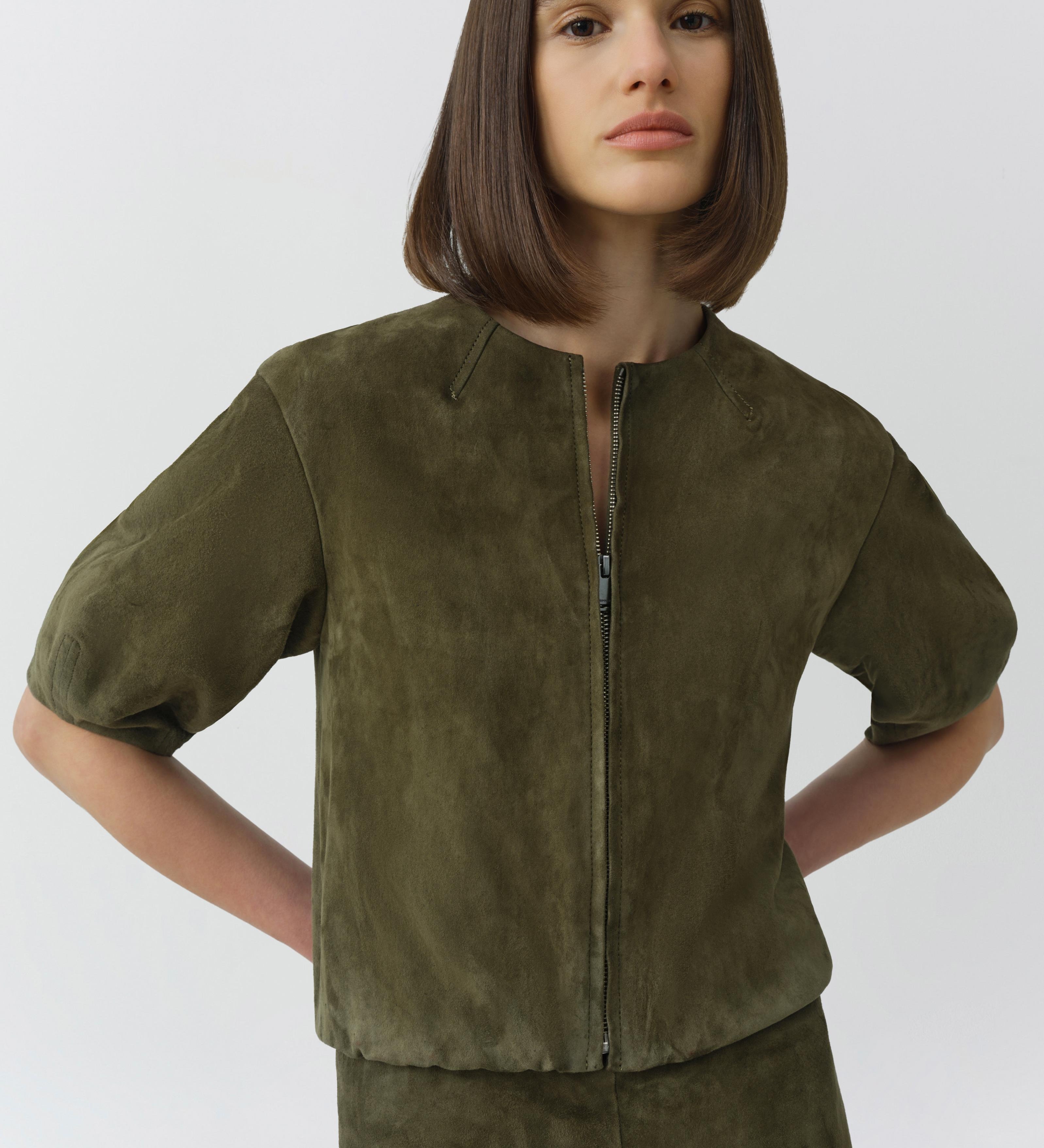 Simkhai - Austyn Short Sleeve Suede Jacket