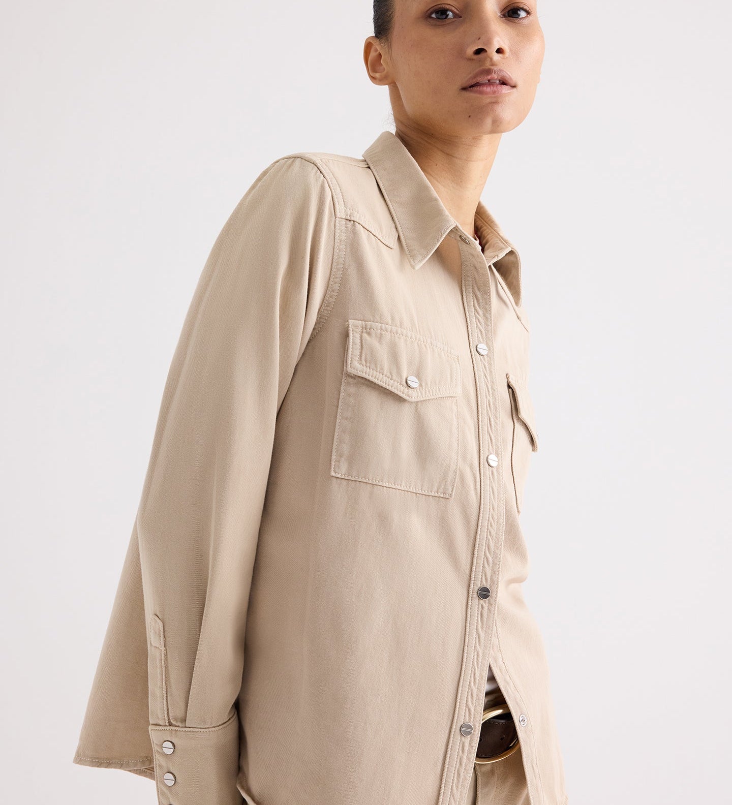 TWP - Ranchers Daughter Shirt in Japanese Natural Denim