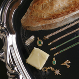 Kinn - Serena Baguette Tennis Link Bracelet Emerald