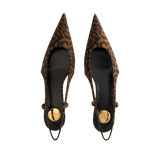 Saint Laurent - Secret Slingback Leopard Pumps