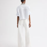 TWP - Next Ex Shirt with Crystal Collar in Cotton Stripes