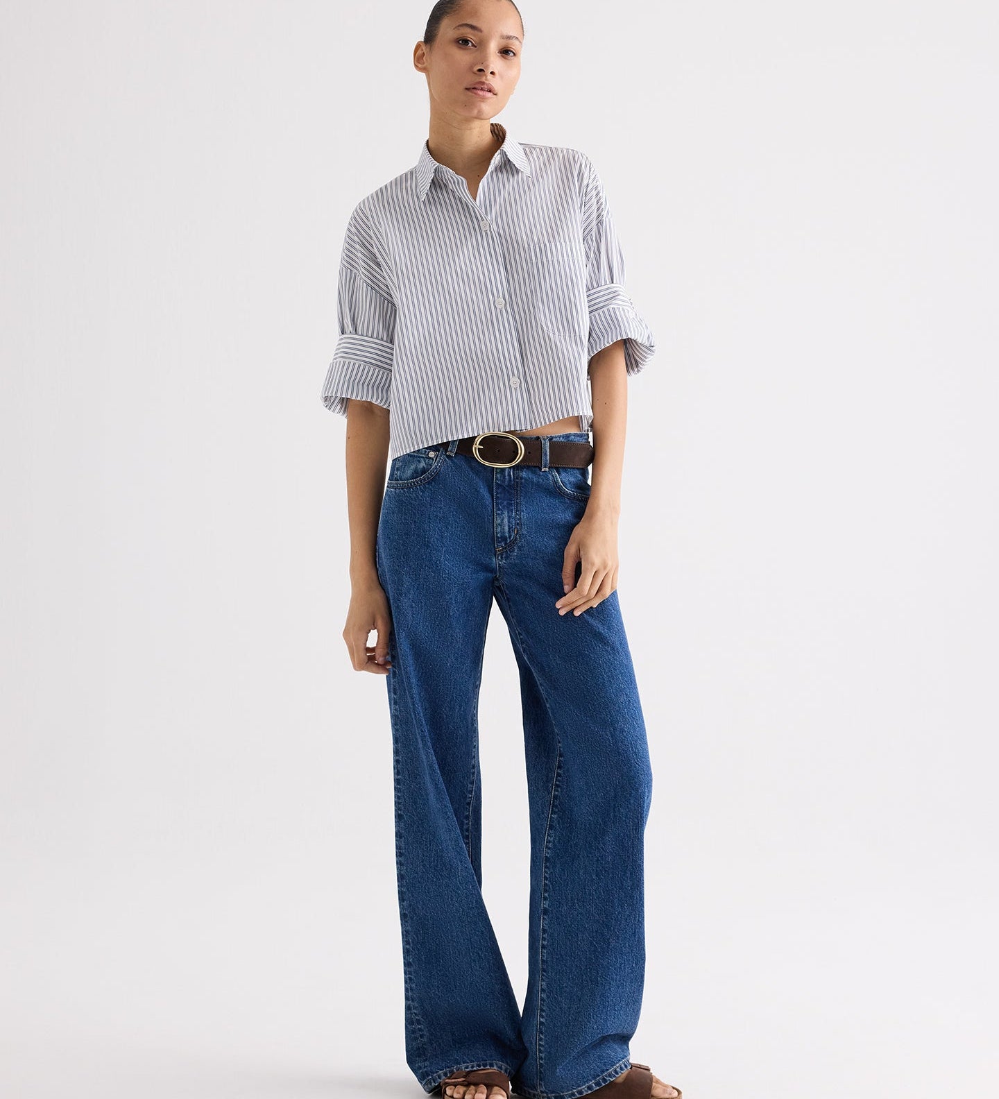 TWP - Next Ex Shirt in Double Stripe Shirting