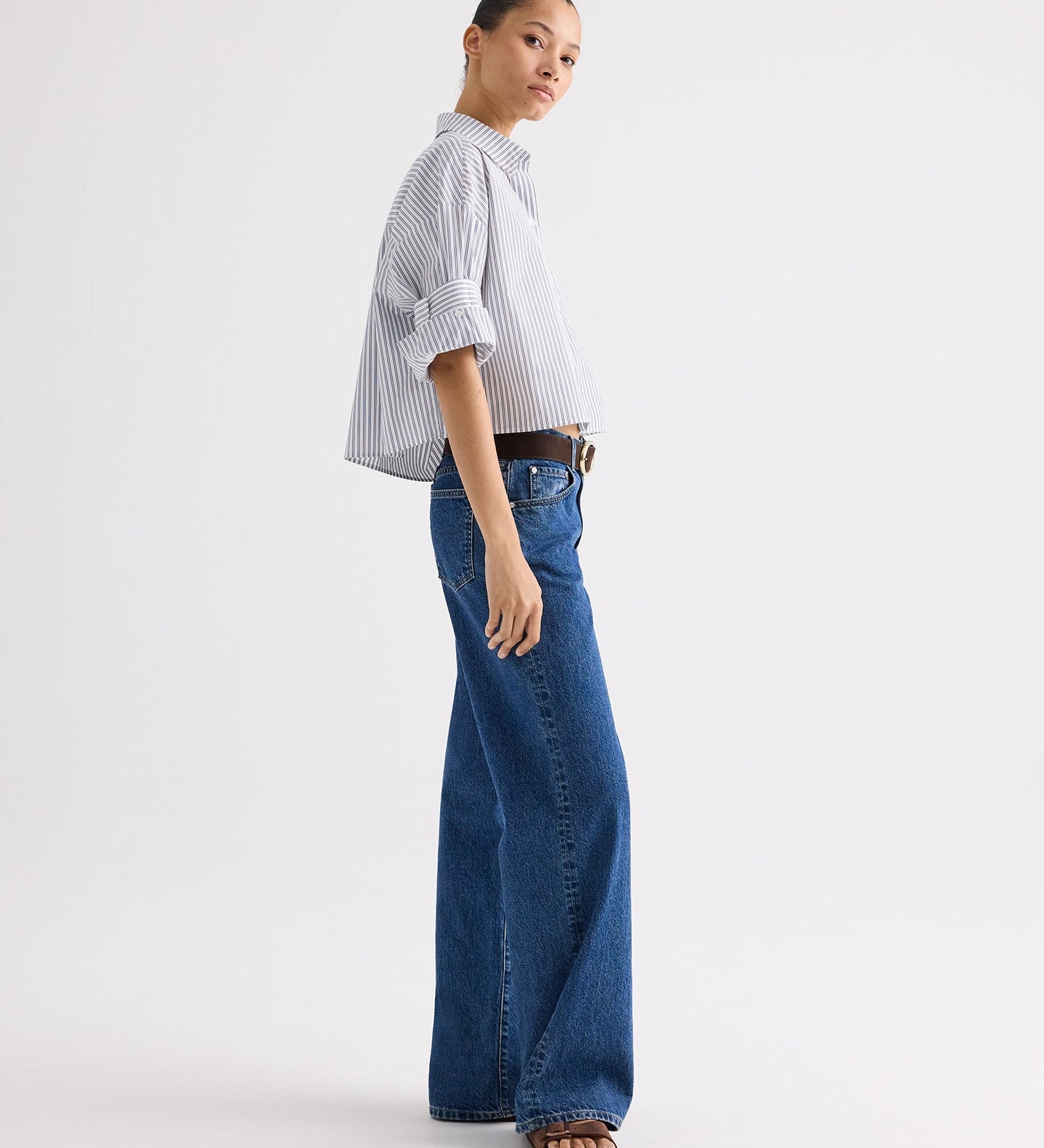 TWP - Next Ex Shirt in Double Stripe Shirting