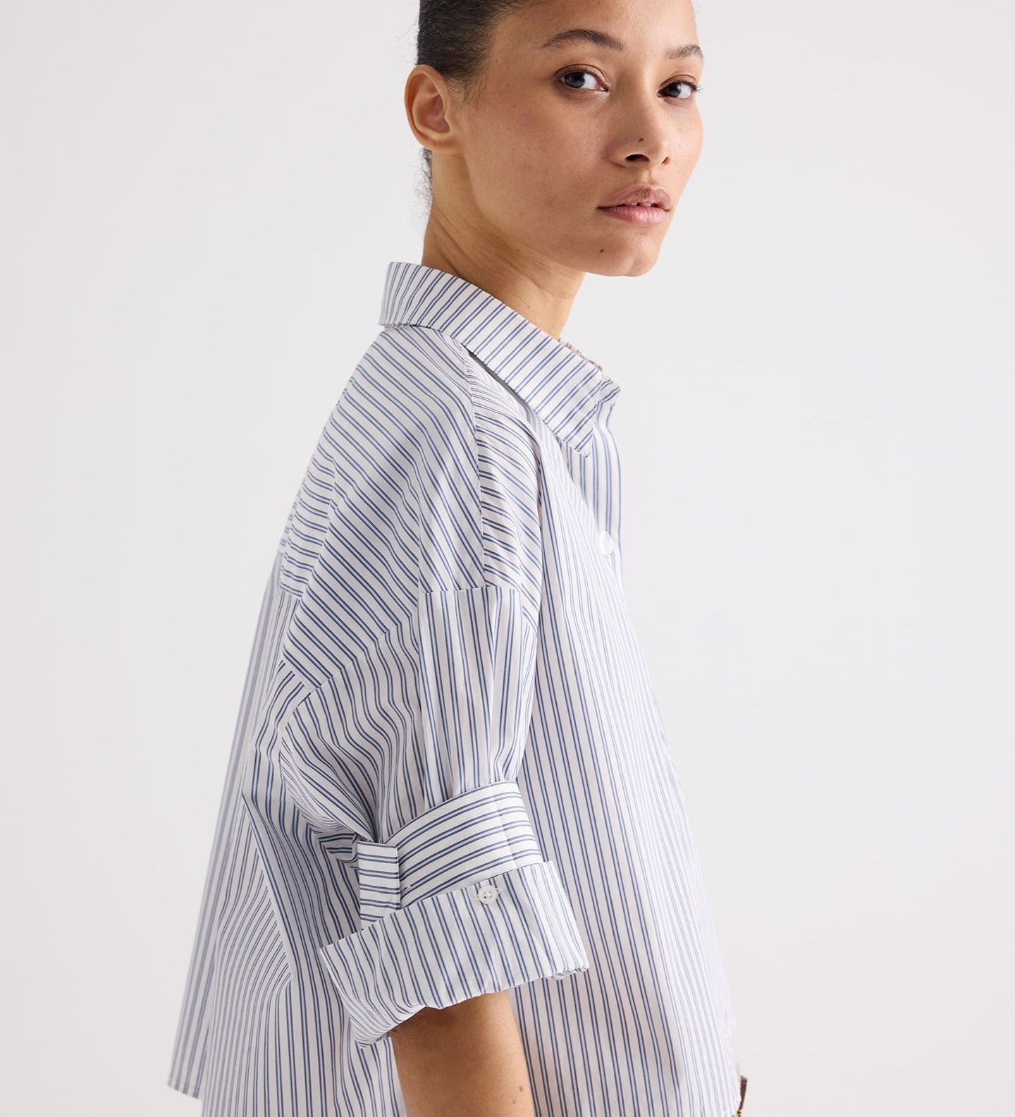 TWP - Next Ex Shirt in Double Stripe Shirting