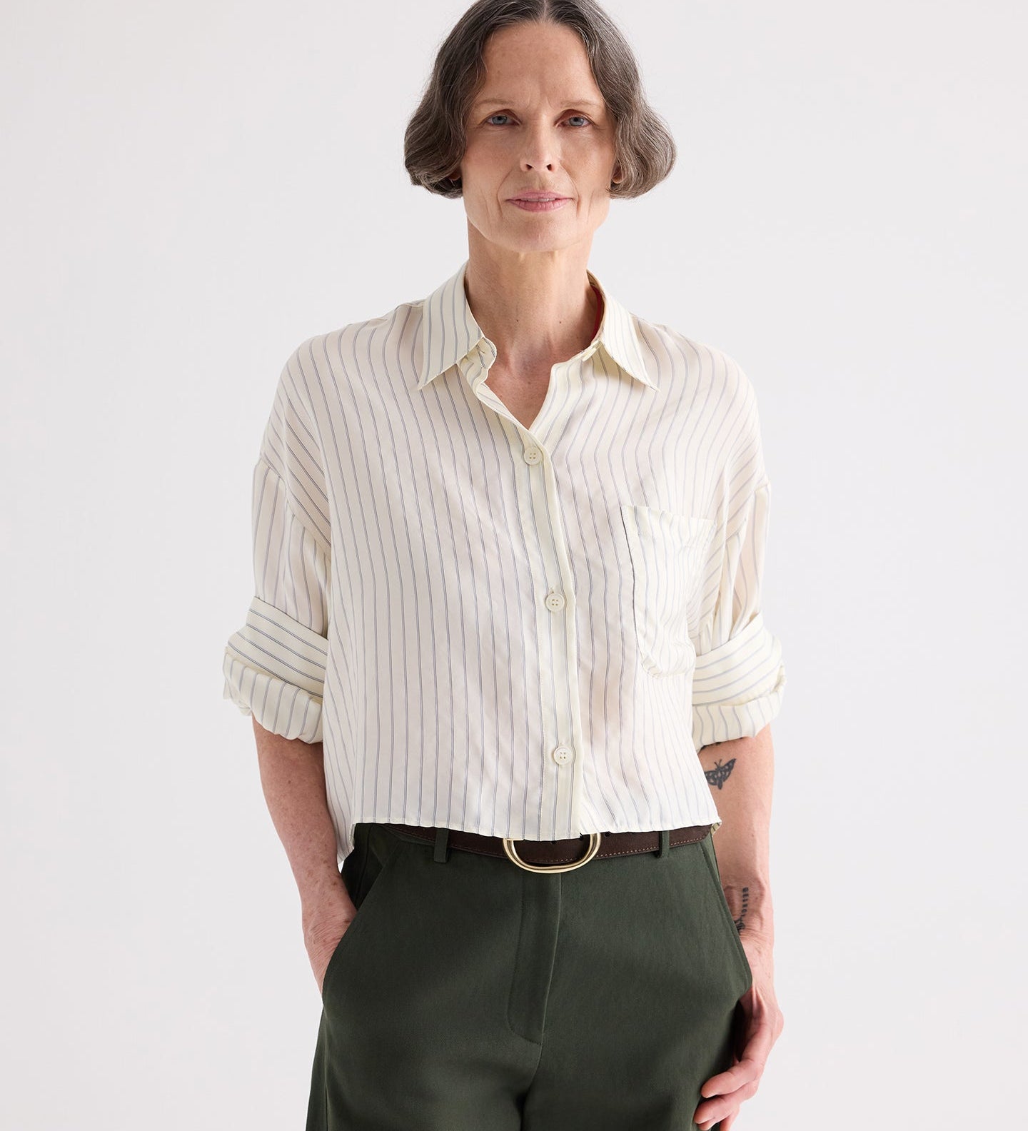 TWP - Next Ex Shirt in Pencil Stripe Viscose