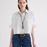TWP - Next Ex Shirt in Mixed Hairline Stripe
