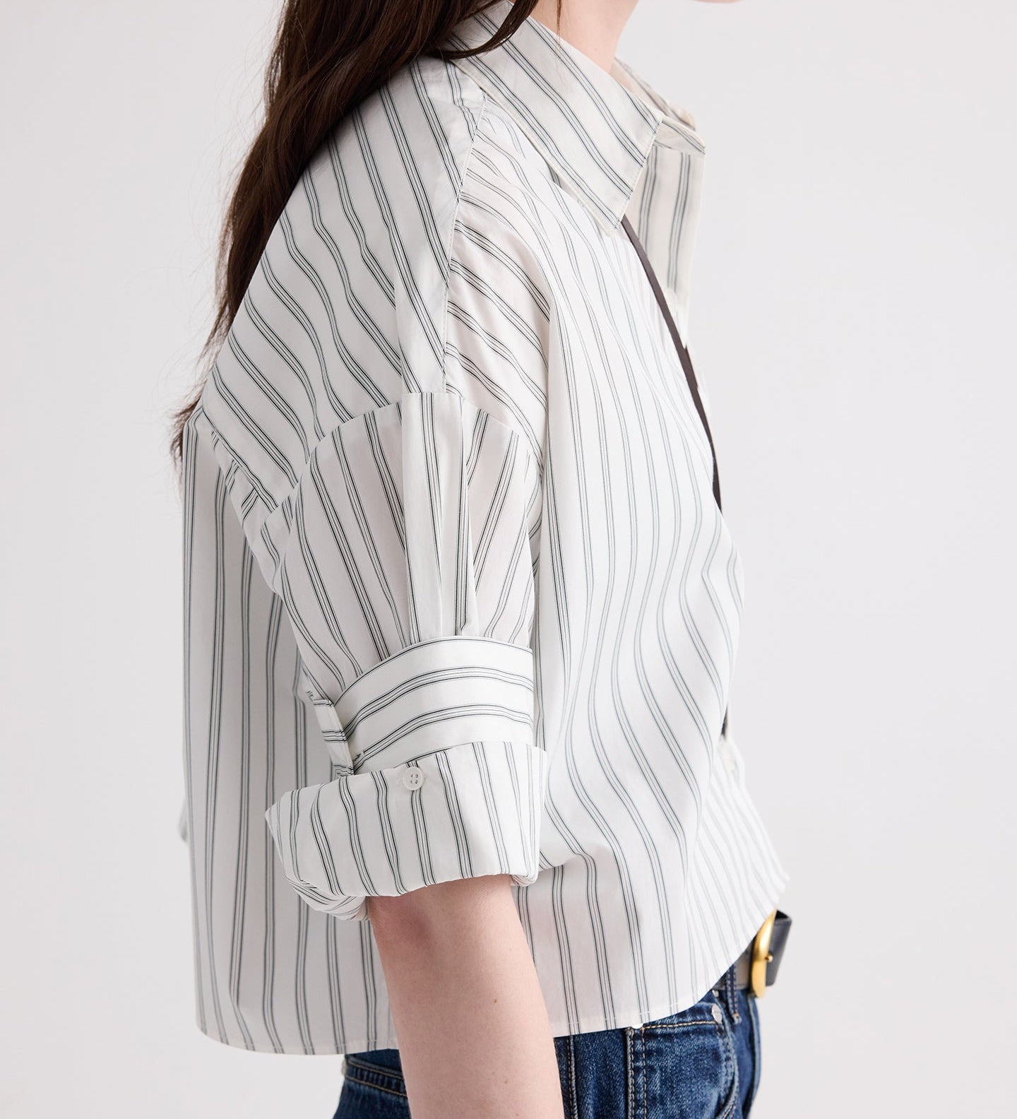 TWP - Next Ex Shirt in Mixed Hairline Stripe