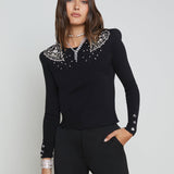 L'AGENCE - Cesca Embellished Pullover