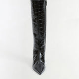Simkhai - Janine Croc - Embossed Leather Knee High Boot