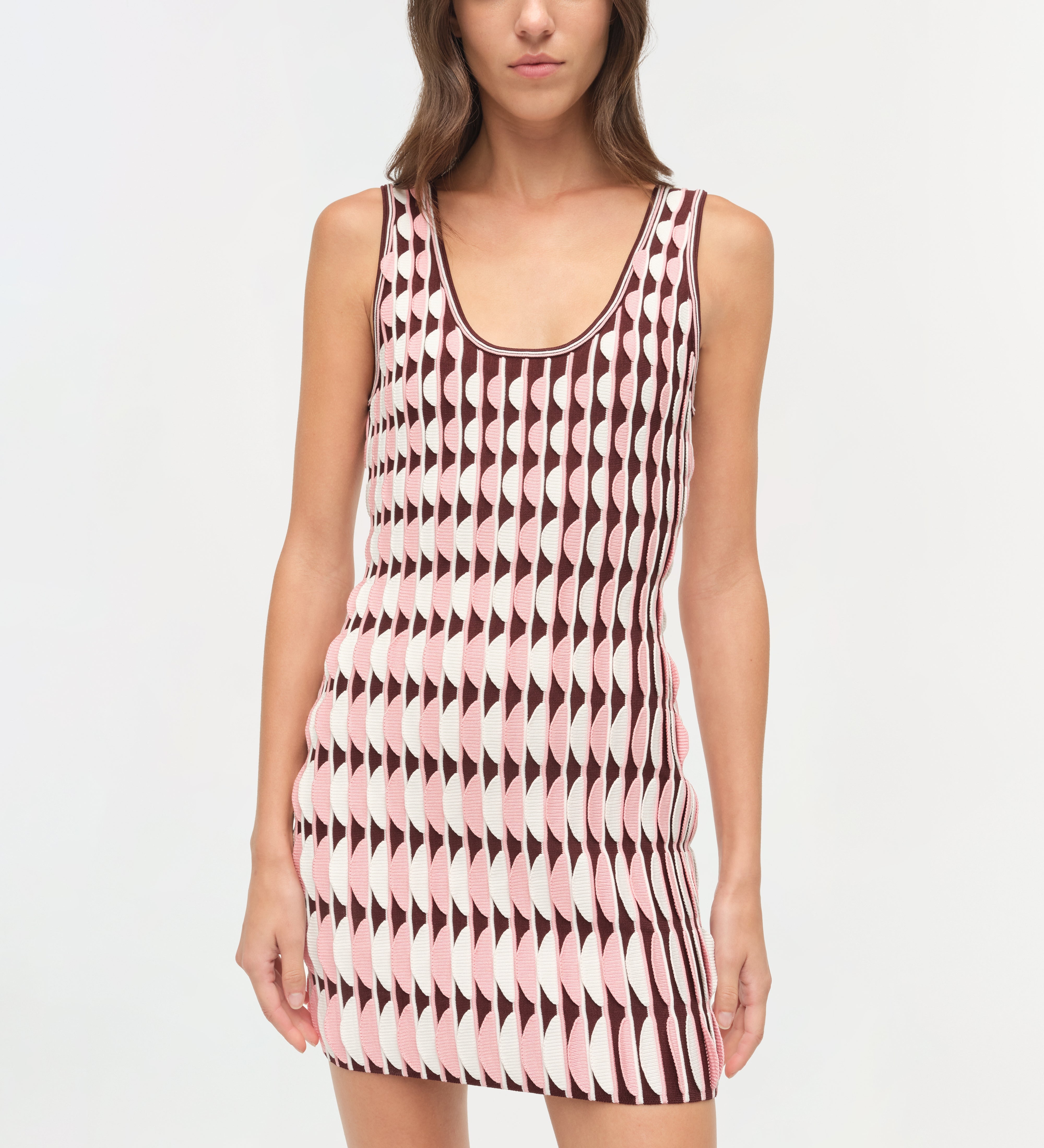 Simkhai - Lorien Scalloped Knit Mini Dress